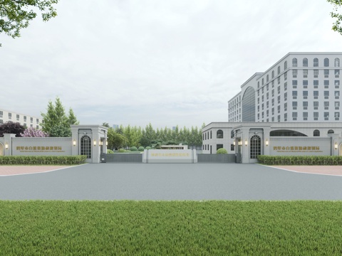 现代办公景观 政府庭院 政府广场 机关景观 政府景观su模型