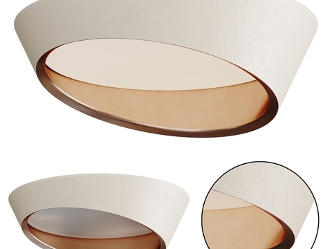  现代奶油风装饰吸顶灯3d模型 