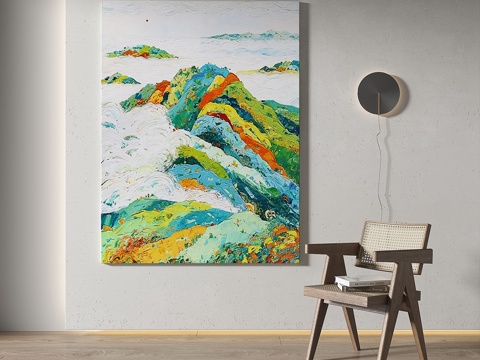  现代，中古，复古，轻奢，简约，装饰画3d模型 