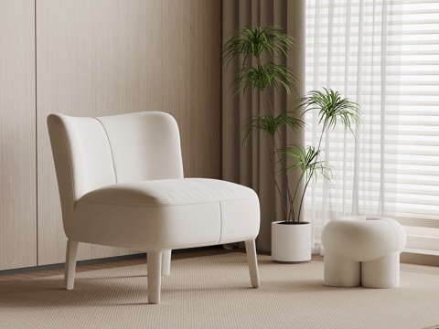  现代休闲椅 沙发椅su模型 