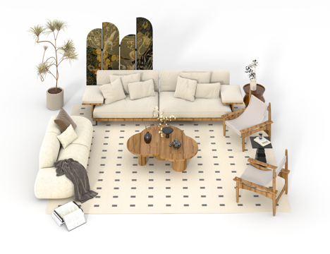  沙发组合3d模型 