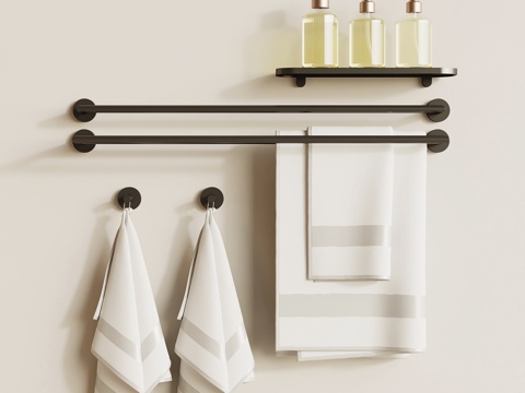 现代毛巾架su模型