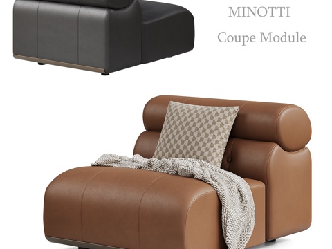  MINOTTI Coupe Module  现代单人沙发3d模型 