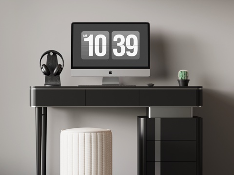  现代意式书桌 学习桌3d模型 