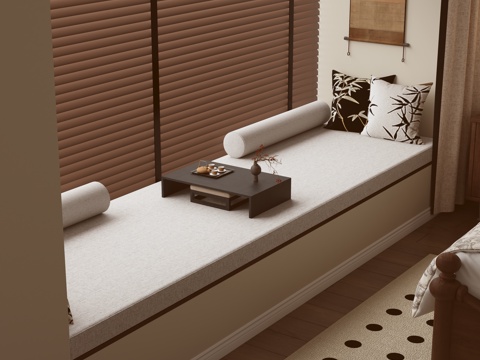  飘窗 飘窗垫 壁陇 装饰品3d模型 