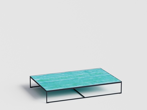  paolalenti 方茶几 陶瓷茶几组合3d模型 