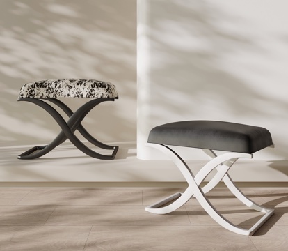 现代凳子 梳妆凳su模型