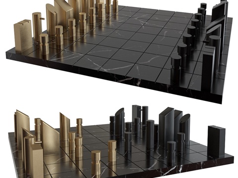  国际象棋3d模型 