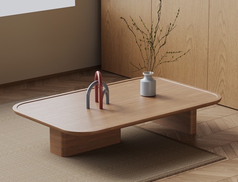 中古风茶几su模型