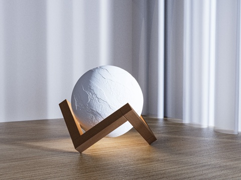  月球灯3d模型 