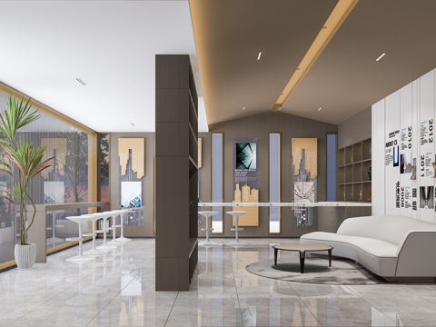  城市驿站沙发椅3d模型 