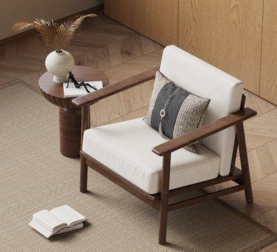  新中式休闲椅3d模型 