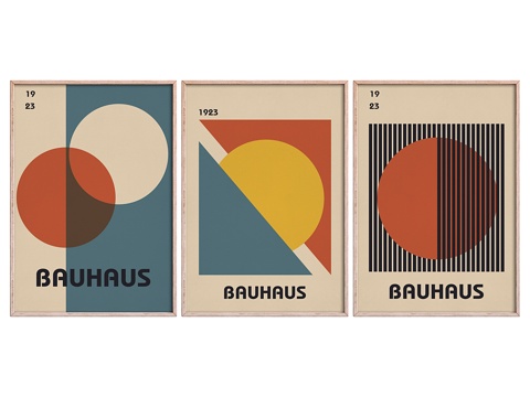  包豪斯套装1223 7k画作3d模型 