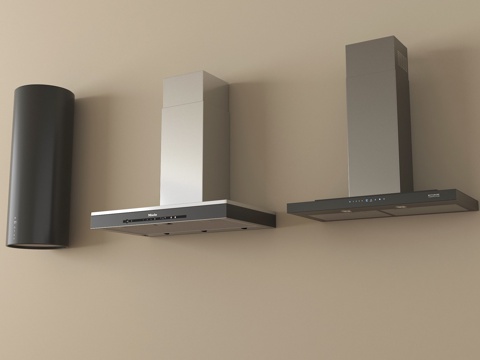 现代抽油烟机 吸式油烟机su模型