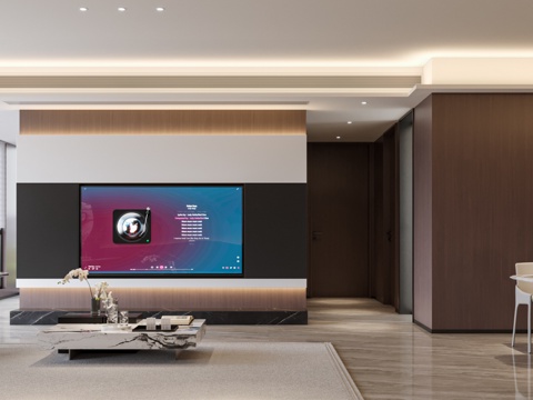  现代客餐厅3d模型 