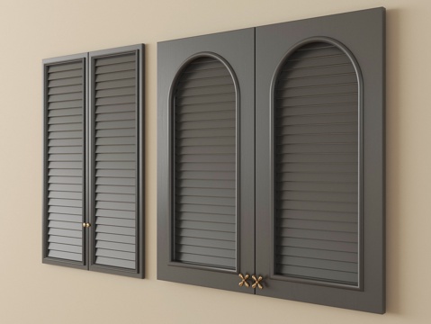  法式衣柜门 门板 家具门3d模型 