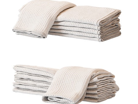  华夫格毛巾63d模型 