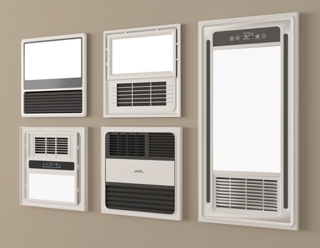 现代浴霸 集成浴霸 排风扇su模型