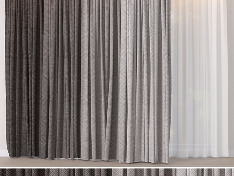  哈迪窗帘133d模型 