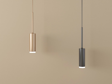 现代小吊灯 金属吊灯su模型