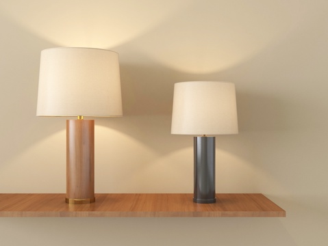  现代台灯 床头台灯 书房台灯3d模型 