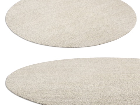  羊驼绒毛地毯3d模型 