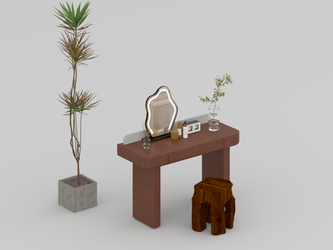  梳妆台3d模型 
