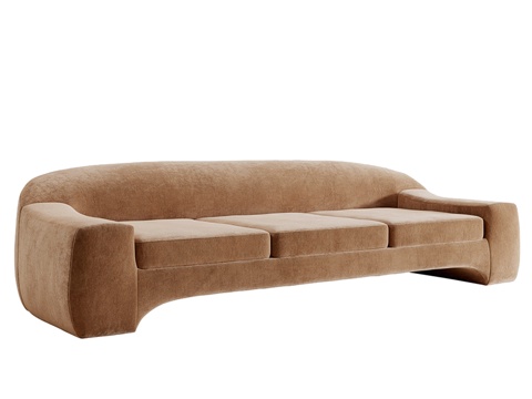 现代多人沙发su模型