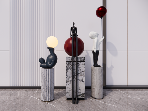 陈设雕塑su模型