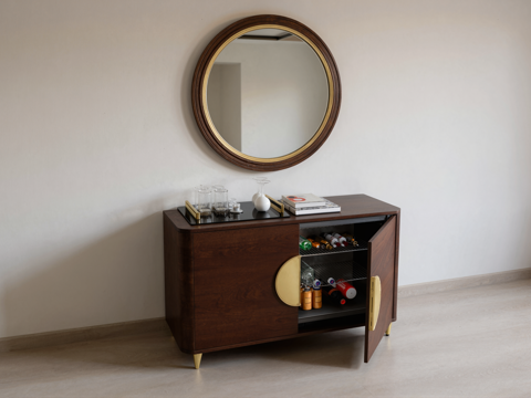 新中式浴室柜洗手盆su模型