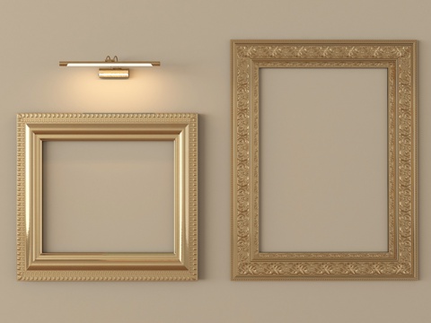  欧式画框组合3d模型 