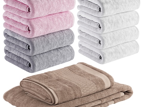  蓬松毛巾套装33d模型 