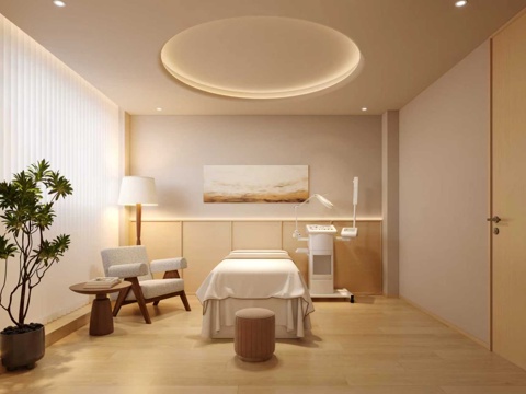  现代按摩推拿3d模型 