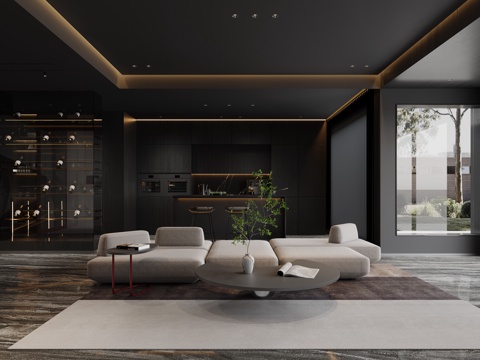  暗黑客餐厅3d模型 