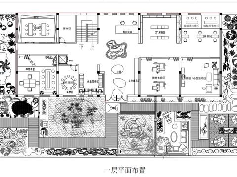  禅意风民宿平面图cad施工图 