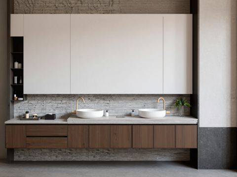  现代家居卫生间su模型 