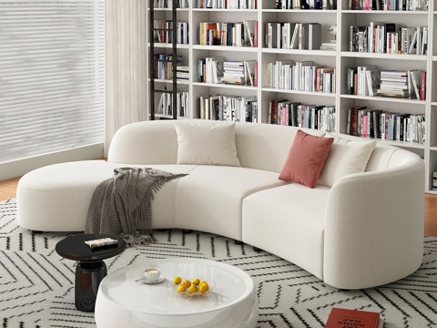  现代客厅 异形多人沙发3d模型 