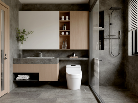 现代卫生间su模型