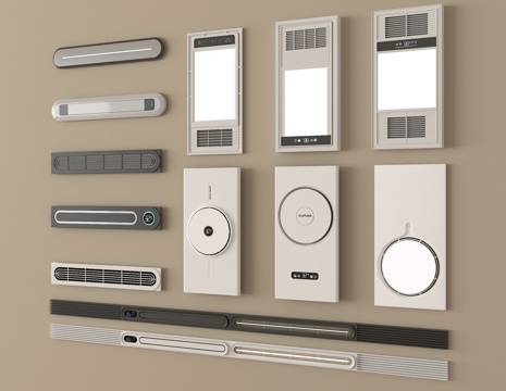  现代浴霸 集成浴霸 排风扇 线形浴霸su模型 