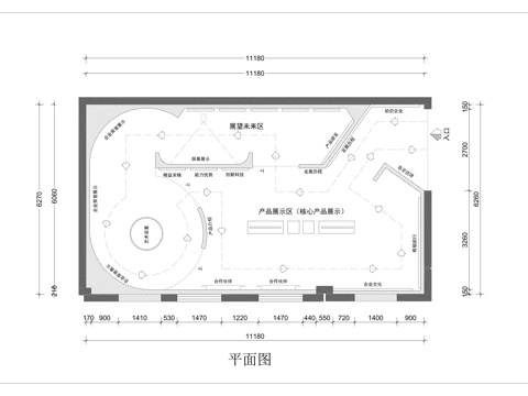 科技展厅cad施工图