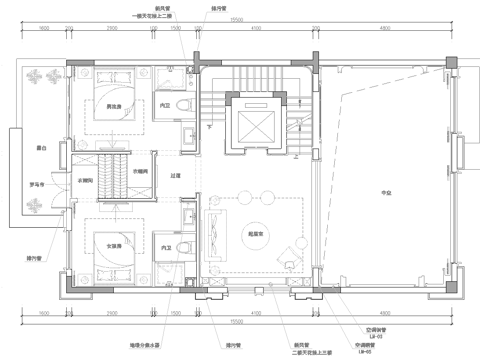  中式别墅 样板间 最新全套施工图 效果图合集cad施工图 