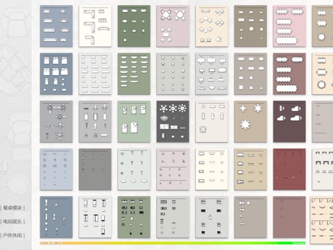 国外高质量家具平立面CAD图库cad施工图