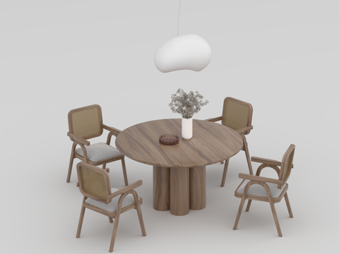  餐桌组合3d模型 