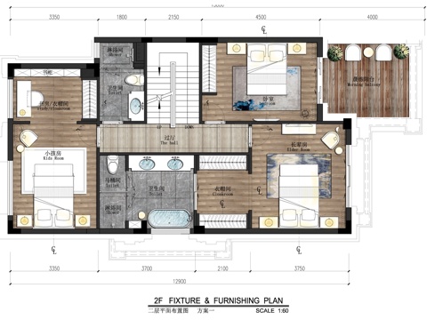  中式别墅 样板间 最新全套施工图 效果图合集cad施工图 