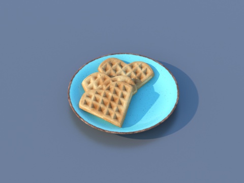  饼干 大饼 食物3d模型 