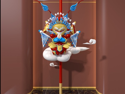  玄关端景3d模型 