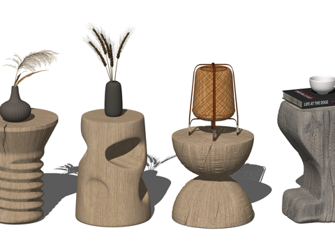 茶台 小品 茶桌椅 茶桌 茶几 器具 茶具su模型