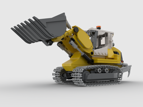  LEGO 乐高 玩具 积木 工程车 挖掘机 装载机3d模型 