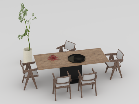  餐桌组合3d模型 