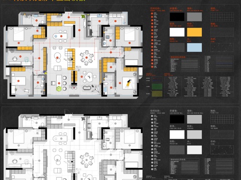 制图神器：CAD彩平直出模板1.0cad施工图